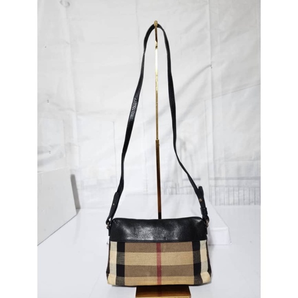 Authentic Burberry House Check Shoulder Bag Beige/Black - Picture 4 of 15